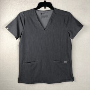 Figs Casma Scrub Top Three-Pocket Charcoal Women's Size Small NEW